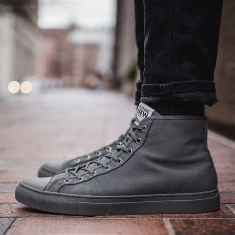 high top sneakers gray men's.